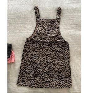 Kohls cheetah print denim overall jumper